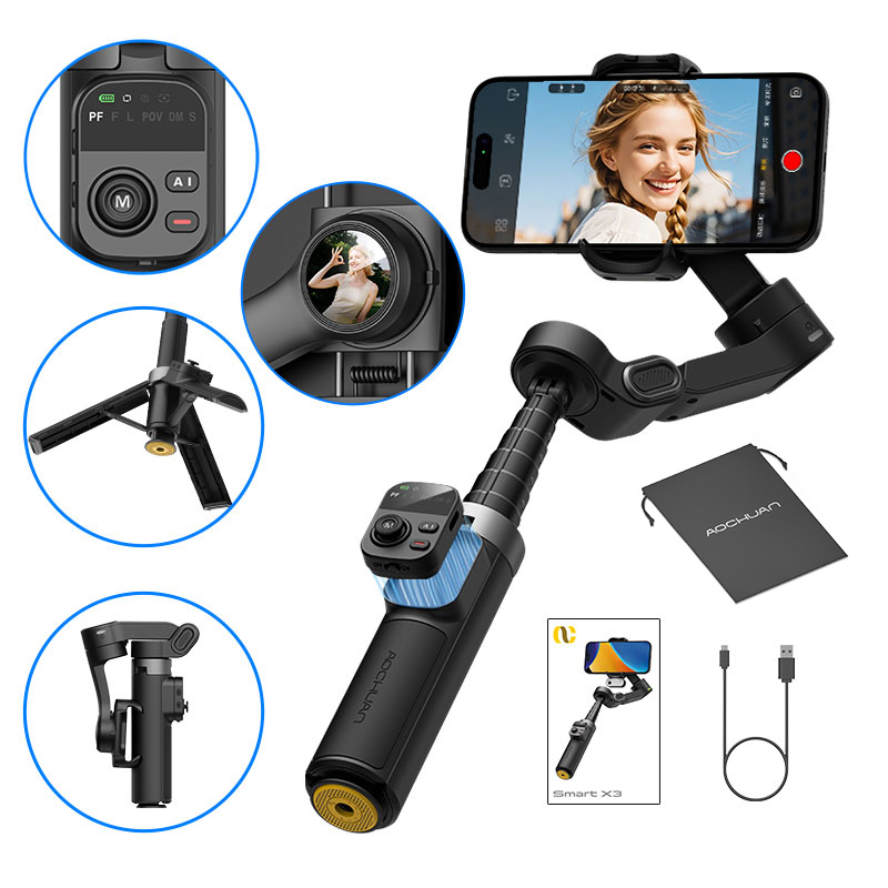 Auto Tracking Tripod - АОЧУАН Смарт X3 360 ° Поворотный
