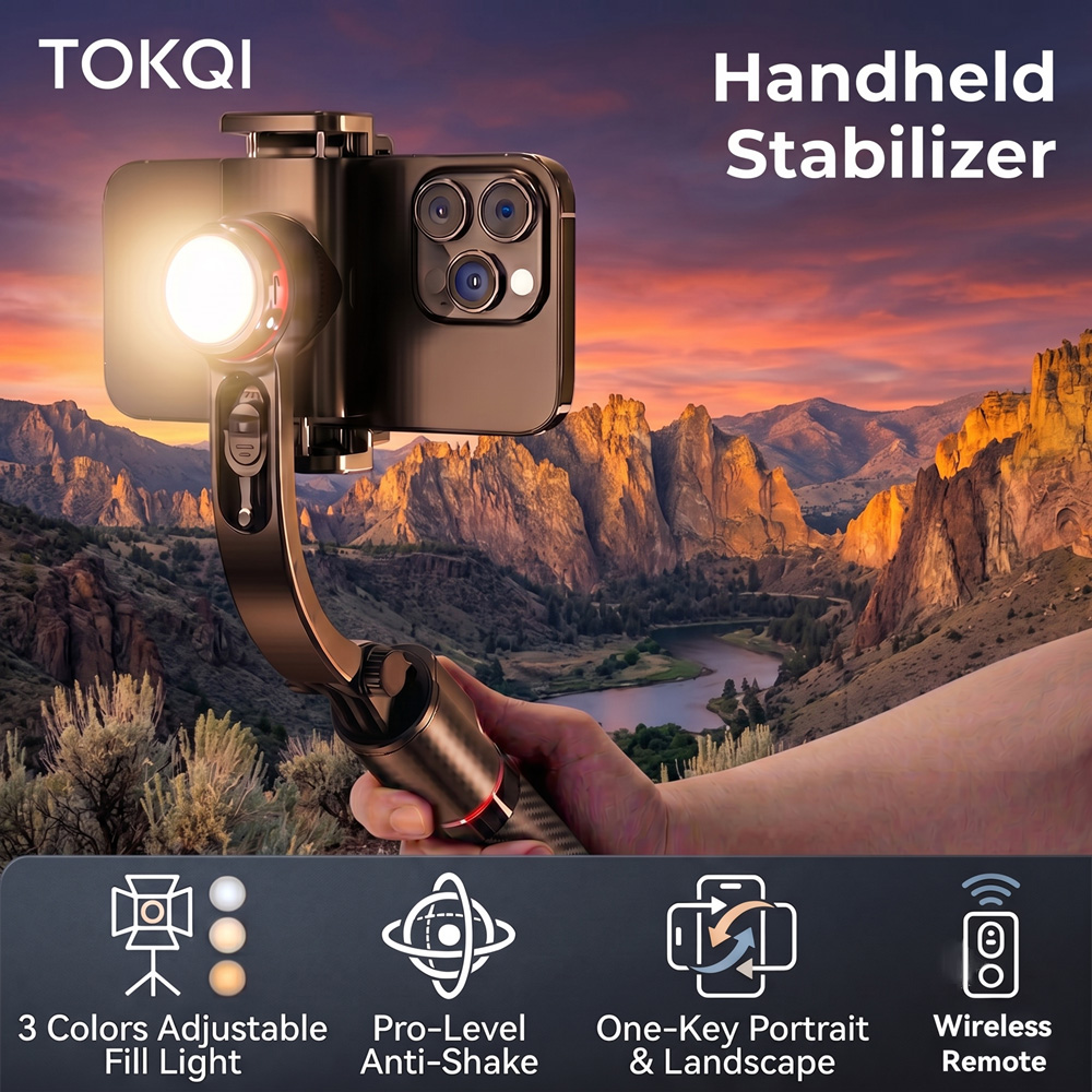 Auto Tracking Tripod - Стабилизатор-стедикам TOKQI с защитой от вибрации,
