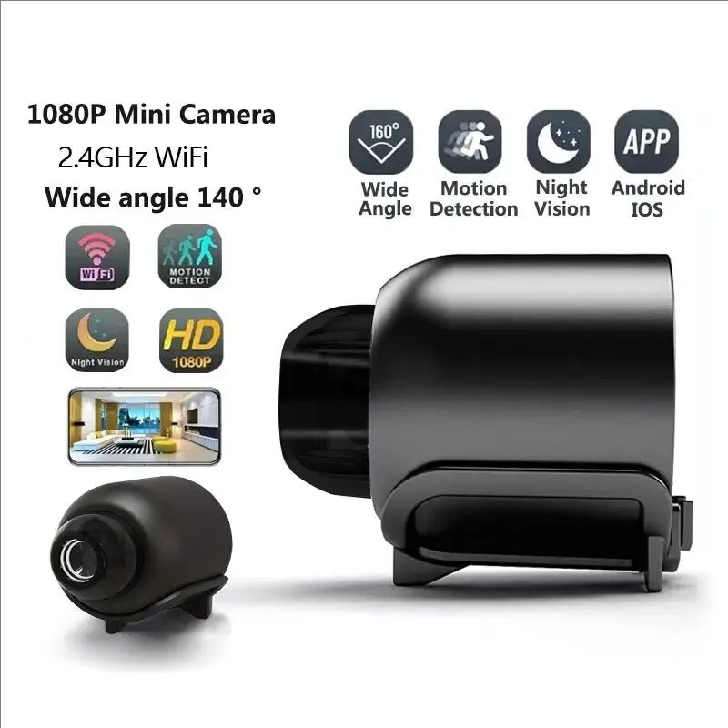Compact Camera Mirrorless - Мини-камера 1080P HD с Wi-Fi, беспроводная